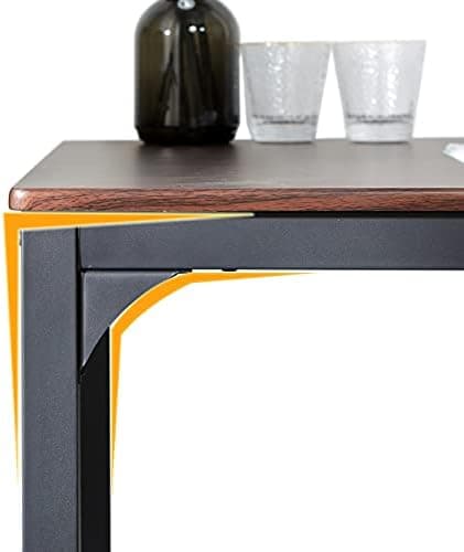 Sogesfurniture 4-teiliges Essgruppe Vintagebraun für Wohnzimmer und Esszimmer mit Ablagefläche und Rechteckigem Esstisch