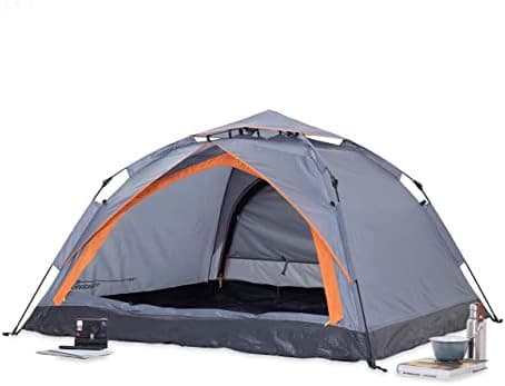 Lumaland Camping Zelt - Leichtes Pop Up Wurfzelt 210x190x110cm | Trekking & Festival Igluzelt | 2-4 Personen Wasserdicht