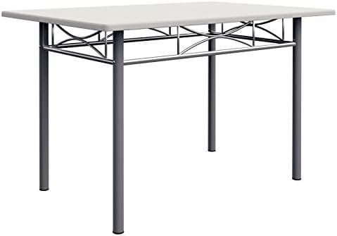 Casaria® Esstisch mit 4 Stühlen Holz 5-TLG Set Industrial Paul Weiß  
Casaria® Industrial Esszimmer Möbel Holz 4 Stühle