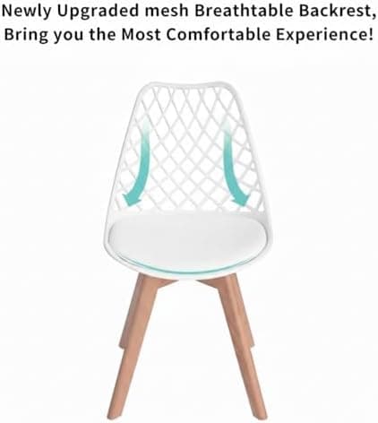 **White Round Dining Table with 4 White Dining Chairs 4 Piece Set for Dining Room, Kitchen, Living Room**
| **White Din
