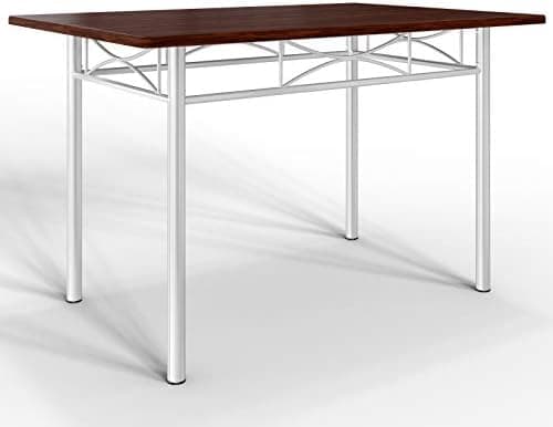 Casaria® Esstisch mit 4 Stühlen Holz 5-TLG Set Industrial Paul Weiß  
Casaria® Industrial Esszimmer Möbel Holz 4 Stühle