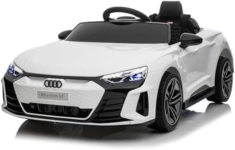 LEADZM Elektro Kinderauto mit Musik & Hupe & Scheinwerfer, ideales Vergnügungsgerät für Kinder (Weiß)  
LEADZM Elektro K