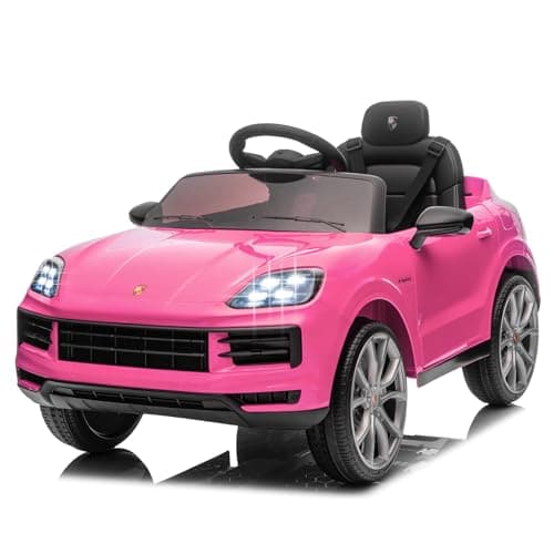LALAHO Kinder Elektroauto 12V Schwarz mit MP3-Funktion und LED-Leuchten
