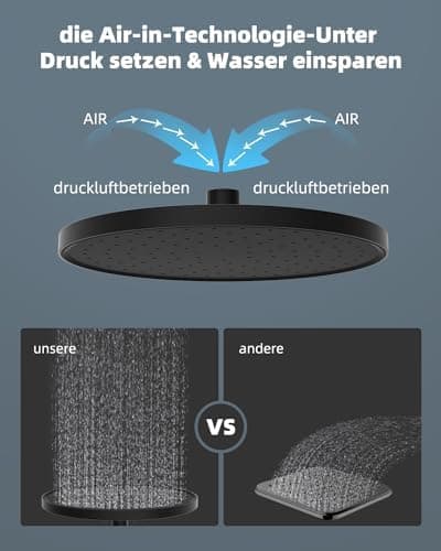 Hibbent Selbstreinigende Regendusche Duschkopf für Fitnessbegeisterte beim Training, Hinterhöfen und im Wellnessbereich,