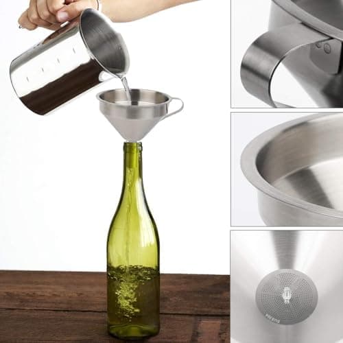 HAUSPROFI Premium 304 Edelstahl Trichter Set - Spülmaschinenfest für Profis und Küchenanfänger - Flüssigkeiten, Öle und