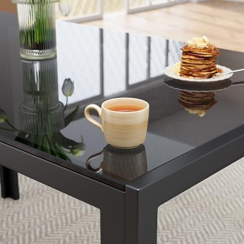 Bealife Esszimmer Set Esstisch 4 Stühle Schwarz