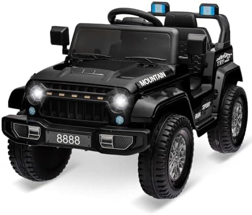 Hausprofi Kinder Elektroauto 12V - Elektroauto für Kinder mit 2,4G Fernbedienung, LED, Bluetooth, Musik - Rot  
Hausprof