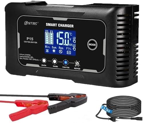 SolaMr 15A Auto-Batterie-Ladegerät, 12V und 24V Smart Automatic Battery Maintainer - P15
SolaMr 15A Erhaltungsladegerät