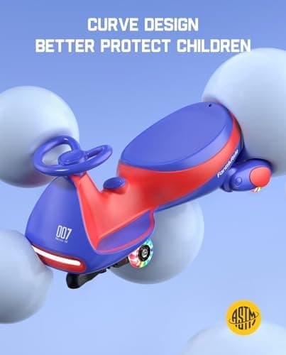 FanttikRide N7 Pro Kinder Elektroauto - Elektrisches Rutschauto für 3-7Jährige - Bluetooth, Pedal, Typ-C Aufladung, Leuc