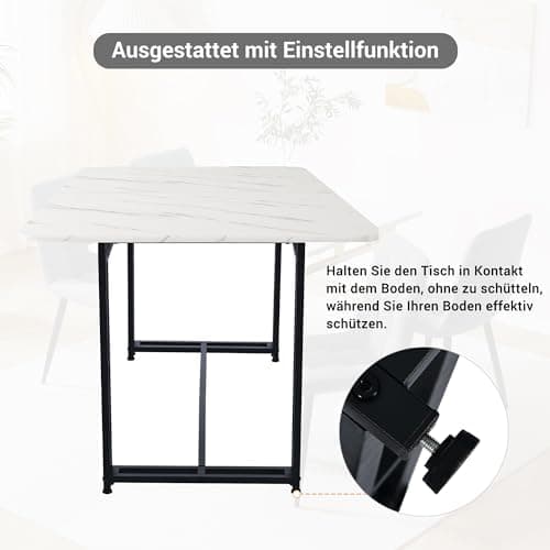HAUSPROFI Modern Holzmöbel Esstisch Set für Küche Wohnzimmer Büro (Grün + Schwarz, Samt, 140x80x74cm)  
HAUSPROFI Rechte