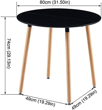 H.J WeDoo Skandinavisches Esszimmer Esstisch Set mit 4 Stühlen Eiscreme-Grün 100cm