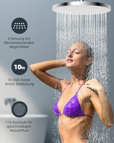 Hibbent Selbstreinigende Regendusche Duschkopf für Fitnessbegeisterte beim Training, Hinterhöfen und im Wellnessbereich,