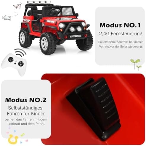 COSTWAY Elektroauto für Kinder Schwarz