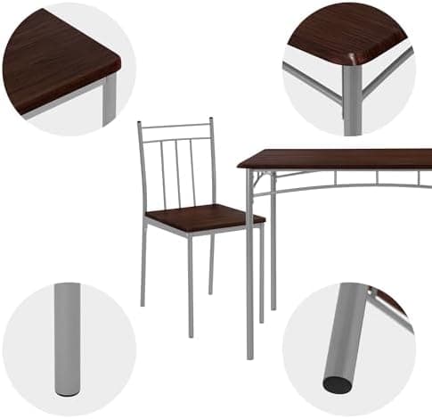ML-Design Essstuhlset Eiche Hell für 4 Personen: Holz & Metallbeine, ideal für Esszimmer & Küche