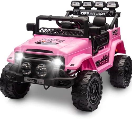 HAUSPROFI Kinder Elektroauto 12V SUV - Realistischer Fahrspaß mit maximaler Sicherheit | 3-Punkt-Gurt, |4G-Fernbedienung