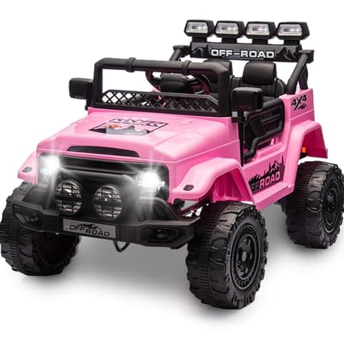 HAUSPROFI Kinder Elektroauto 12V SUV - Realistischer Fahrspaß mit maximaler Sicherheit | 3-Punkt-Gurt, |4G-Fernbedienung