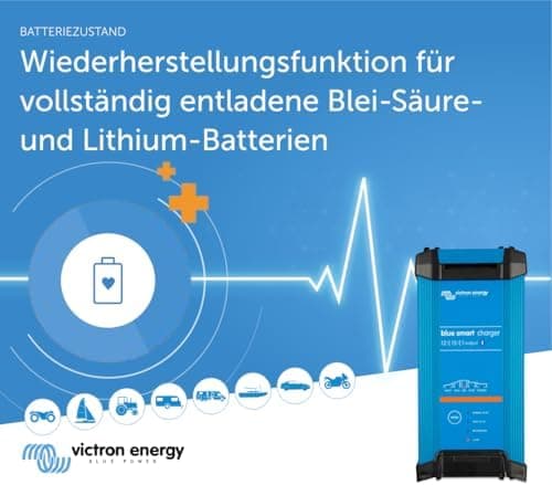 Victron Energy Blue Smart Batterieladegerät 12-Volt 15 Ampere - Batterieerhaltungsgerät und Desulfator - IP22 Geschützt