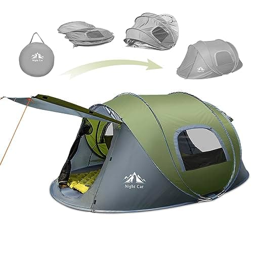 Night Cat Wasserdichtes Wurfzelt 2-4 Personen: Outdoor Sport Picknick Wandern Reise Zelt