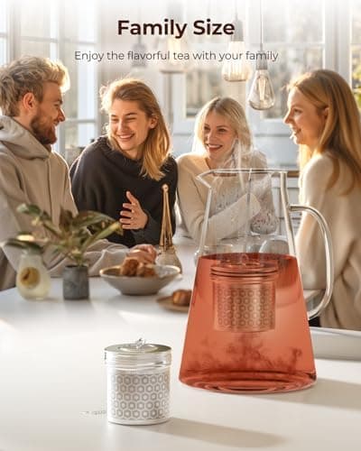 Reinmoson Edelstahl Teesieb für Losen Tee – 5 x 7,1 cm Gewürzei Teeei Groß mit extra feinem Netz – Schwarztee, Rooibos,