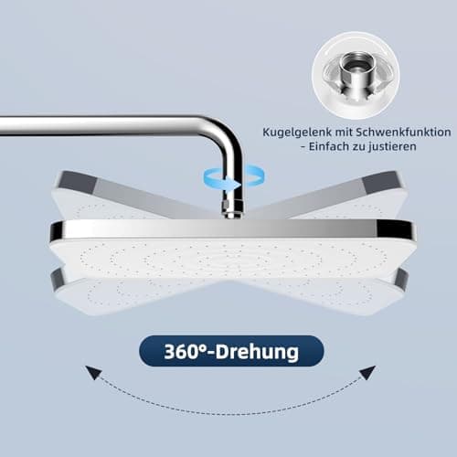 Hibbent Selbstreinigende Regendusche Duschkopf für Fitnessbegeisterte beim Training, Hinterhöfen und im Wellnessbereich,