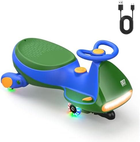 FanttikRide N7 Pro Kinder Elektroauto - Elektrisches Rutschauto für 3-7Jährige - Bluetooth, Pedal, Typ-C Aufladung, Leuc