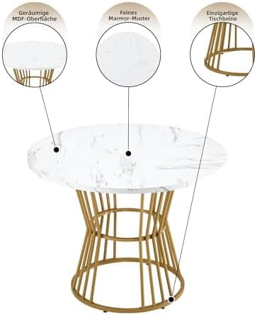 HAUSPROFI Esstisch Set Grün+Schwarz 5-teilig 100x75cm Küchenübersetzung Esszimmergruppe Modern Design Holzmöbel für Küch