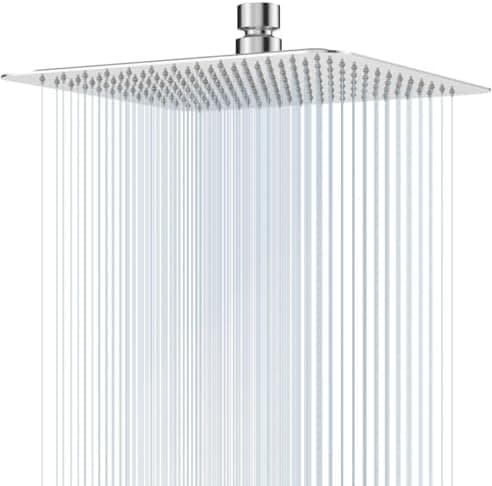 Regenduschkopf 12 Zoll Edelstahl 304 Selbstreinigend für Bad Brausekopf