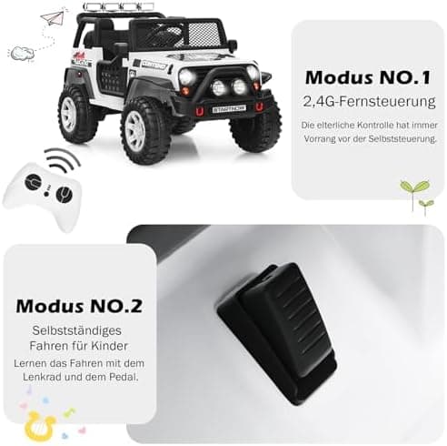 COSTWAY Elektroauto für Kinder Schwarz