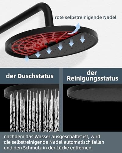 Hibbent Selbstreinigende Regendusche Duschkopf für Fitnessbegeisterte beim Training, Hinterhöfen und im Wellnessbereich,