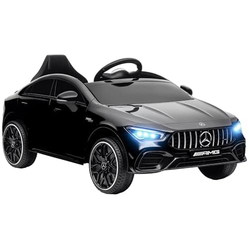 AIYAPLAY Kinder Elektroauto Mercedes-Benz AMG CLA 45 Hellblau 3-6 Jahreuellernmotorisiert Mit Musik Hupe Fernbedienung 2