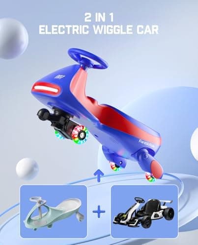 FanttikRide N7 Pro Kinder Elektroauto - Elektrisches Rutschauto für 3-7Jährige - Bluetooth, Pedal, Typ-C Aufladung, Leuc