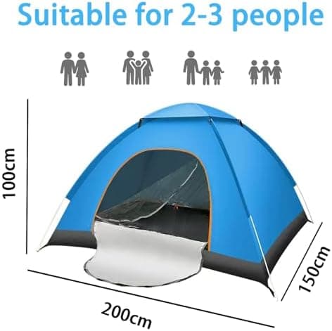 Wurfzelt 2 Personen Wasserdicht, Ultraleicht Winddicht Zelt, für Camping und Klettern