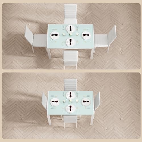 Bealife Esszimmer Set Esstisch 4 Stühle Schwarz