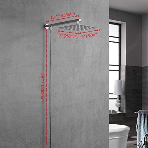 GRIFEMA Kopfdusche Regendusche - Edelstahl, Chrom, Duscharm und Brauseschlauch für Edelstahl-Beliebte
| GRIFEMA G7007 K