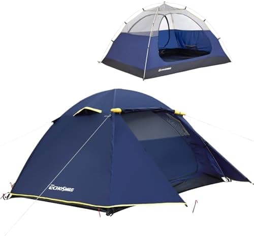 EchoSmile Wasserdichtes Kuppelzelt 2-3 Personen, Ultraleicht & Stabil für Trekking und Outdoor-Events