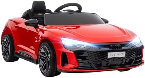 HOMCOM Kinder Elektroauto Weiß für 3-5 Jahrealte Kinder mit 2 Motor, 2,4 GHz Fernbedienung und Sanftstart