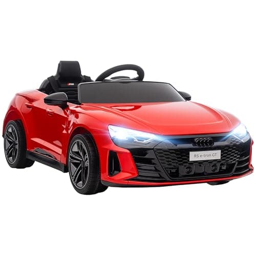 HOMCOM Kinder Elektroauto Weiß für 3-5 Jahrealte Kinder mit 2 Motor, 2,4 GHz Fernbedienung und Sanftstart