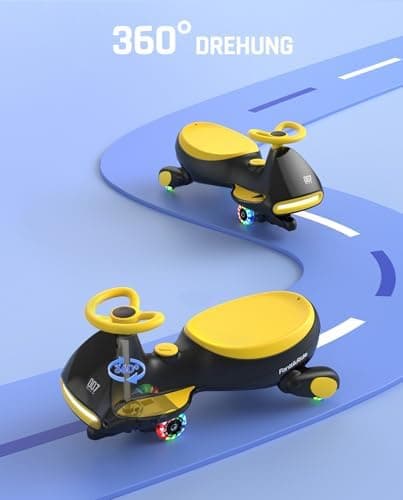 FanttikRide N7 Pro Kinder Elektroauto - Elektrisches Rutschauto für 3-7Jährige - Bluetooth, Pedal, Typ-C Aufladung, Leuc