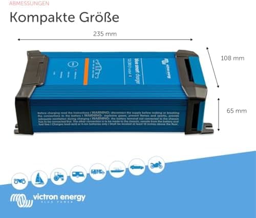 Victron Energy Blue Smart Batterieladegerät 12-Volt 15 Ampere - Batterieerhaltungsgerät und Desulfator - IP22 Geschützt
