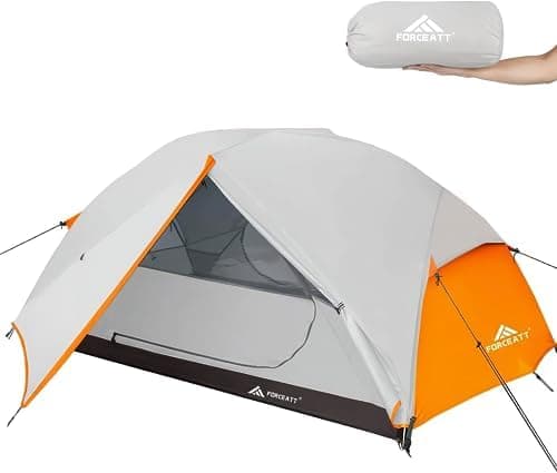 Forceatt 2-3 Personen Zelt, Wasserdicht & Winddicht, 2-Door Ultraleichte Rucksack Zelt für Camping und Outdooraktivitäte