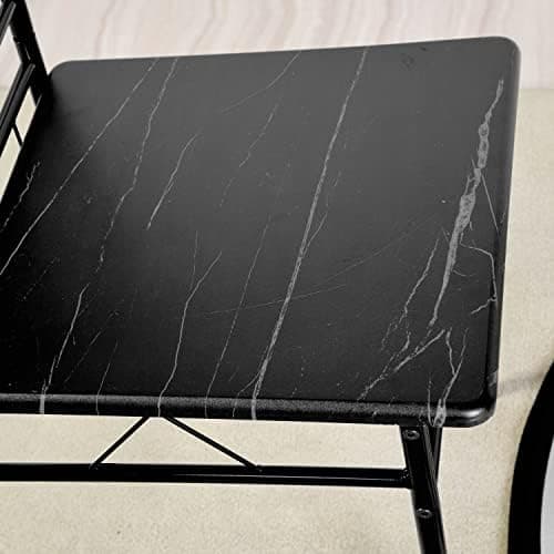 Esszimmer-Set mit Esstisch und 4 Stühlen, Buchenholzmaserung, weiße Metallbeine, perfekt für Esszimmer und Küche, präch
