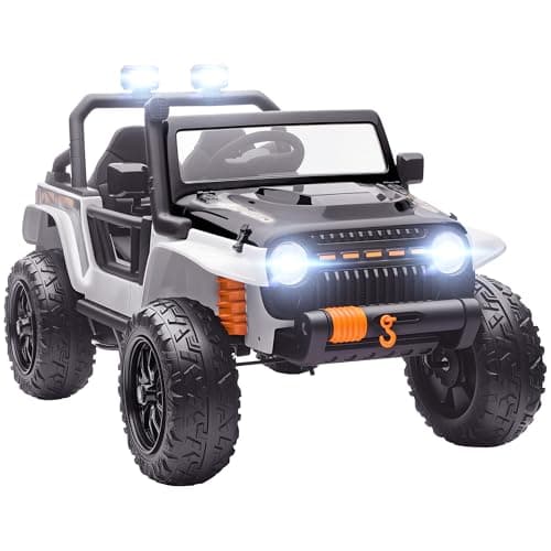 AIYAPLAY Kinder Elektroauto Blau - Elektrisch mit Fernbedienung, LED, Musik, für 3-8 Jahre