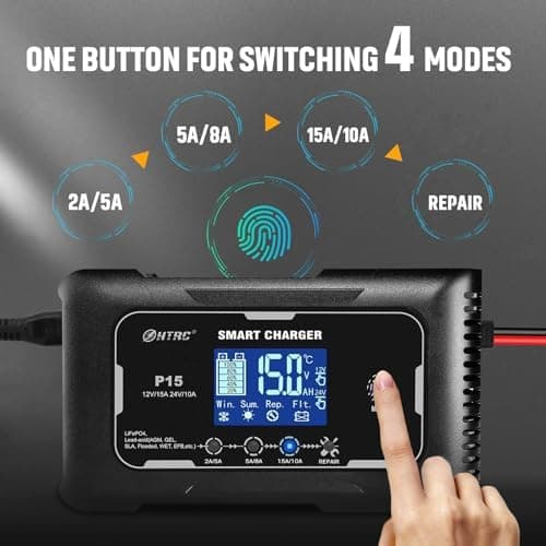 SolaMr 15A Auto-Batterie-Ladegerät, 12V und 24V Smart Automatic Battery Maintainer - P15
SolaMr 15A Erhaltungsladegerät