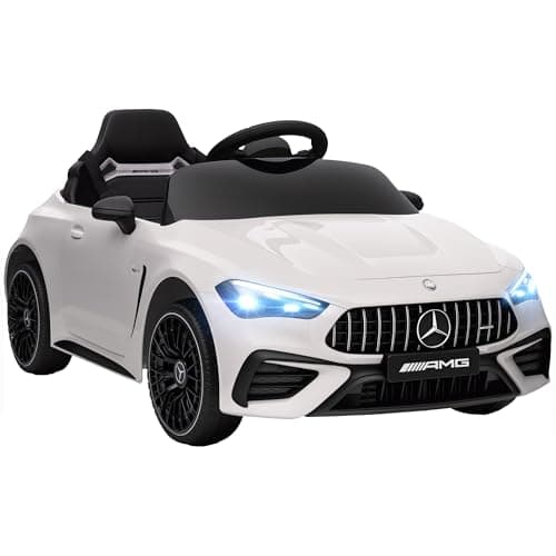 AIYAPLAY Kinder Elektroauto Mercedes-AMG Grau fuht mit Musik & Lichterkranz für 3-6 Jahre