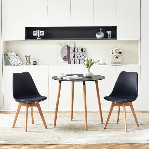 H.J WeDoo Skandinavisches Esszimmer Esstisch Set mit 4 Stühlen Eiscreme-Grün 100cm