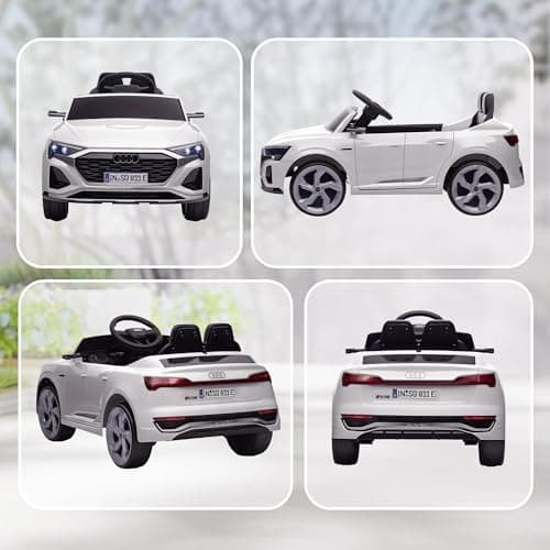 AIYAPLAY Kinder Elektroauto für 3-4 Jahrealte Kinder mit Fernbedienung & MP3 Musik, Weiß