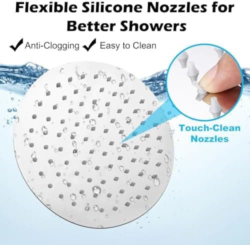 Regendusche 20cm Edelstahl Hád 304 Hochdruck Wassersparend 360° Verstellbar Komfortables Duscherlebnis