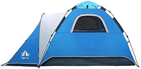 Night Cat Pop Up Zelt 3 4 Personen: Wasserdicht, atmungsaktiv, einfach einstellbar für Camping und Wandern - Reichweitze