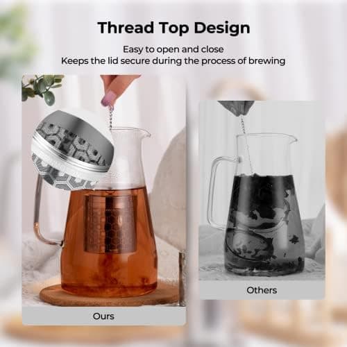 Reinmoson Edelstahl Teesieb für Losen Tee – 5 x 7,1 cm Gewürzei Teeei Groß mit extra feinem Netz – Schwarztee, Rooibos,