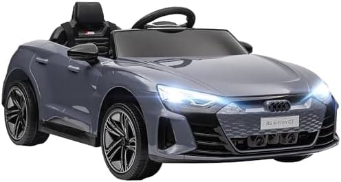 HOMCOM Kinder Elektroauto Weiß für 3-5 Jahrealte Kinder mit 2 Motor, 2,4 GHz Fernbedienung und Sanftstart